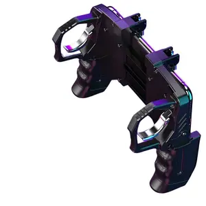 Mobile Game Controller PUBG Gamepad Ergonomic Grip Full Hollow Design for Phones up to 6.5 inches Easy Aim Shoot Anti-Fingerprint Tempered Glass RGB LED Type-C Charging Cable Series XS Racing Wheel Overdrive thumbsticks non-slip motion control fps