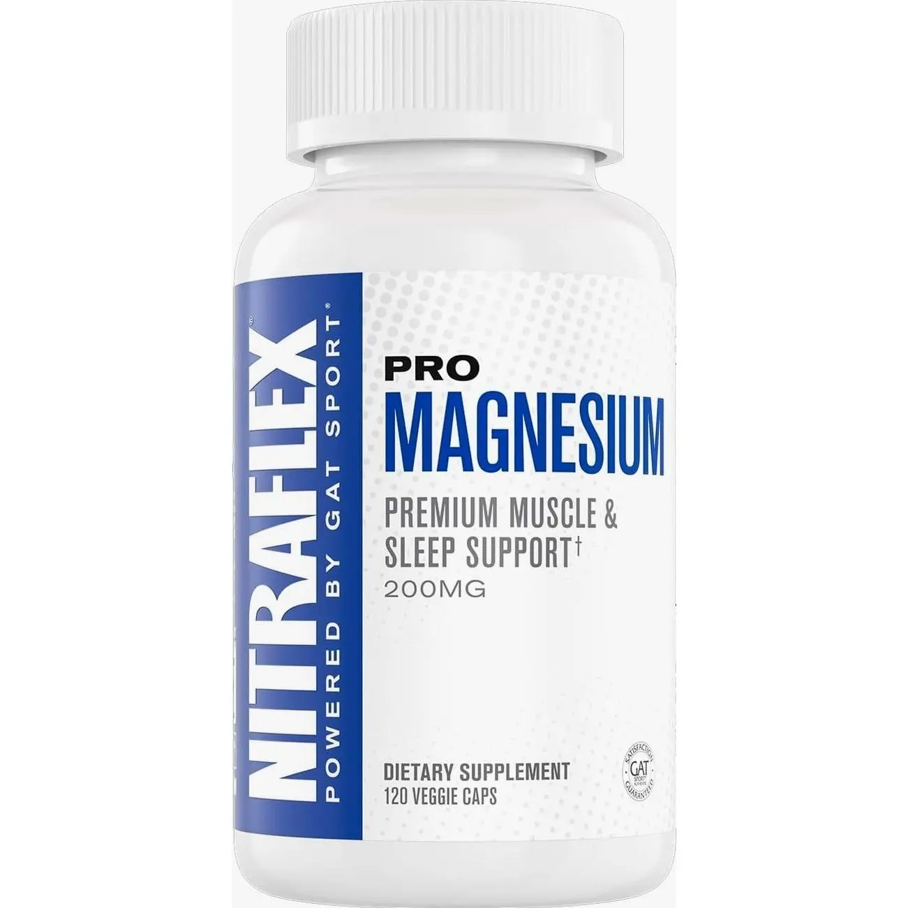 GAT SPORT Pro Magnesium, High Potency, Increased Absorption Vitamin B6, Vitamin D, 120 Capsules