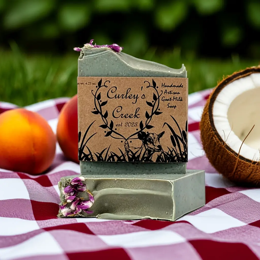 Goat Milk Soap | Summer Crush | Handmade Natural Skincare | Juicy Peach & Vanilla | Curley’s Creek®