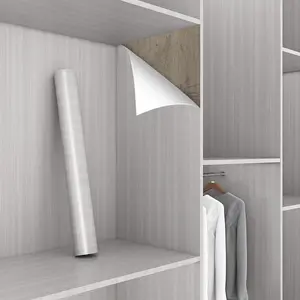 Wood Grain Pattern Wallpaper, 1 Roll Waterproof Self-adhesive Wallpaper, Decorative Wallpaper for Home Living Room Bedroom Furniture