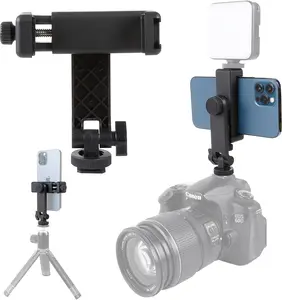 Multifunctional Universal Cell Phone Tripod Mount Adapter 360 Rotation Camera Hot Shoe Phone Holder Compatible with    DSLR