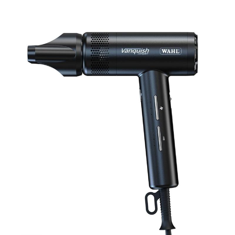 Wahl Professional Vanquish Compact Hair Dryer, Ultra Lightweight Digital Motor Corded Dryer with 3 Heat & 3 Speed Settings, 1600W, Black from Wahl Clipper
