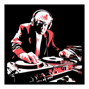 Stencil Stop DJ Donald Trump 3-Layered Stencil Set, 10x10 inches