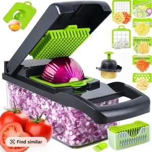 15 in 1 Multi-function Chopper Fruit & Vegetable Cutter Kitchen Accessories for Onion Potato Carrot Cheese Versatile Cutting Mechanism