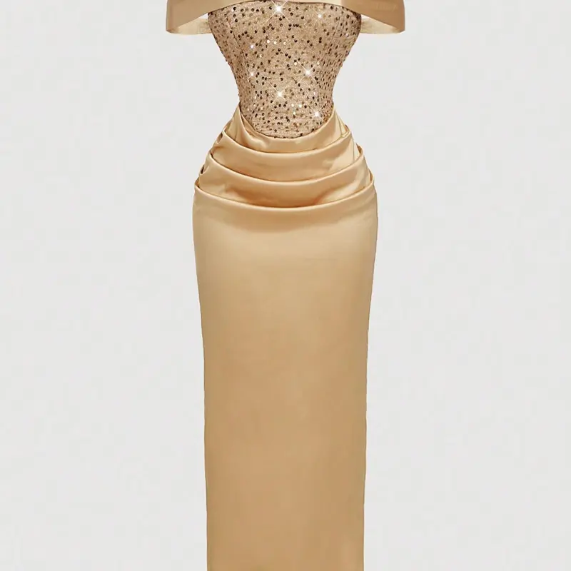 champagne sequin dress