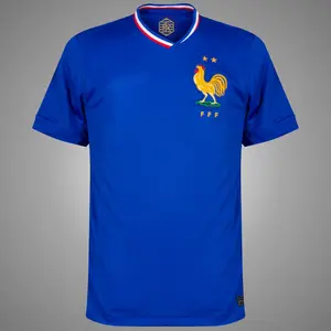 Blue Color France Home 24/25 Soccer Jersey, France Blue Color 24/25 Home Edition Short Sleeve Soccer Shirt