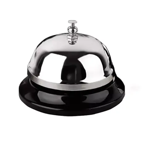 Sturdy Stainless Steel Desk Bell, Portable Customer Service Call Bell for Office Reception Areas, Bank Clinic Counter Use