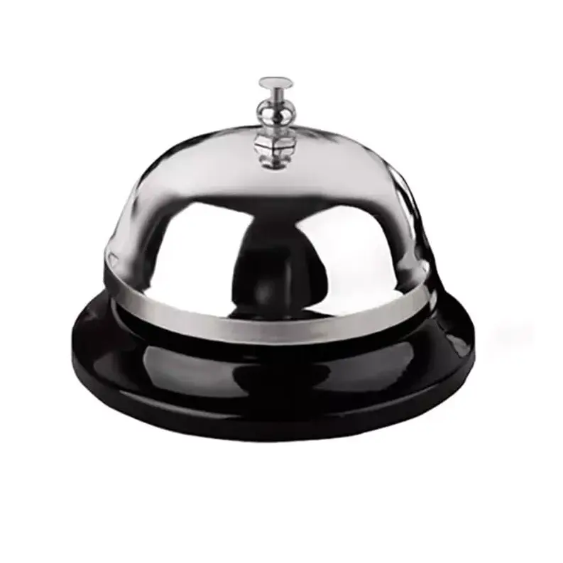Sturdy Stainless Steel Desk Bell, Portable Customer Service Call Bell for Office Reception Areas, Bank Clinic Counter Use