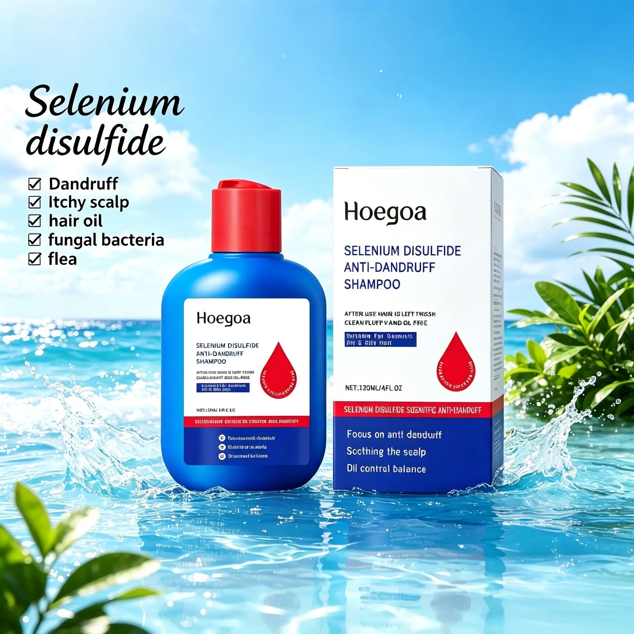 Selenium Disulfide Hair Care Shampoo, Oil Control Refreshing Anti-Dandruff Anti-itch, Scalp Cleansing Cleanser, Haircare Comfort, Hair Growth，120ML for Men and Women, Gentle Comfort Cleansing Conditioner Hair use 3-5 time fix