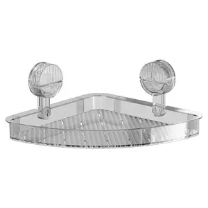 PF-Autumn and winter popular new transparent suction cup corner storage rack without punching shower storage T1 bracket bathroom accessories