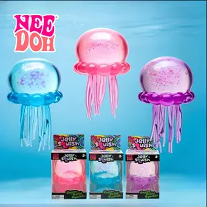 NeeDoh Jelly Squish - Nice Cube Sensory Stress Reliever, Soft Anti-Anxiety Fidget Cube for Focus, Desk Relaxation & Sensory Play for Kids and Adults