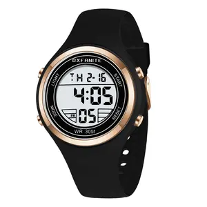 Women's Watches Fashion Outdoor Sport Waterproof Watches with Silicone Band Stopwatch Alarm Clock Calendar LED Multifunction Ladies Wristwatch