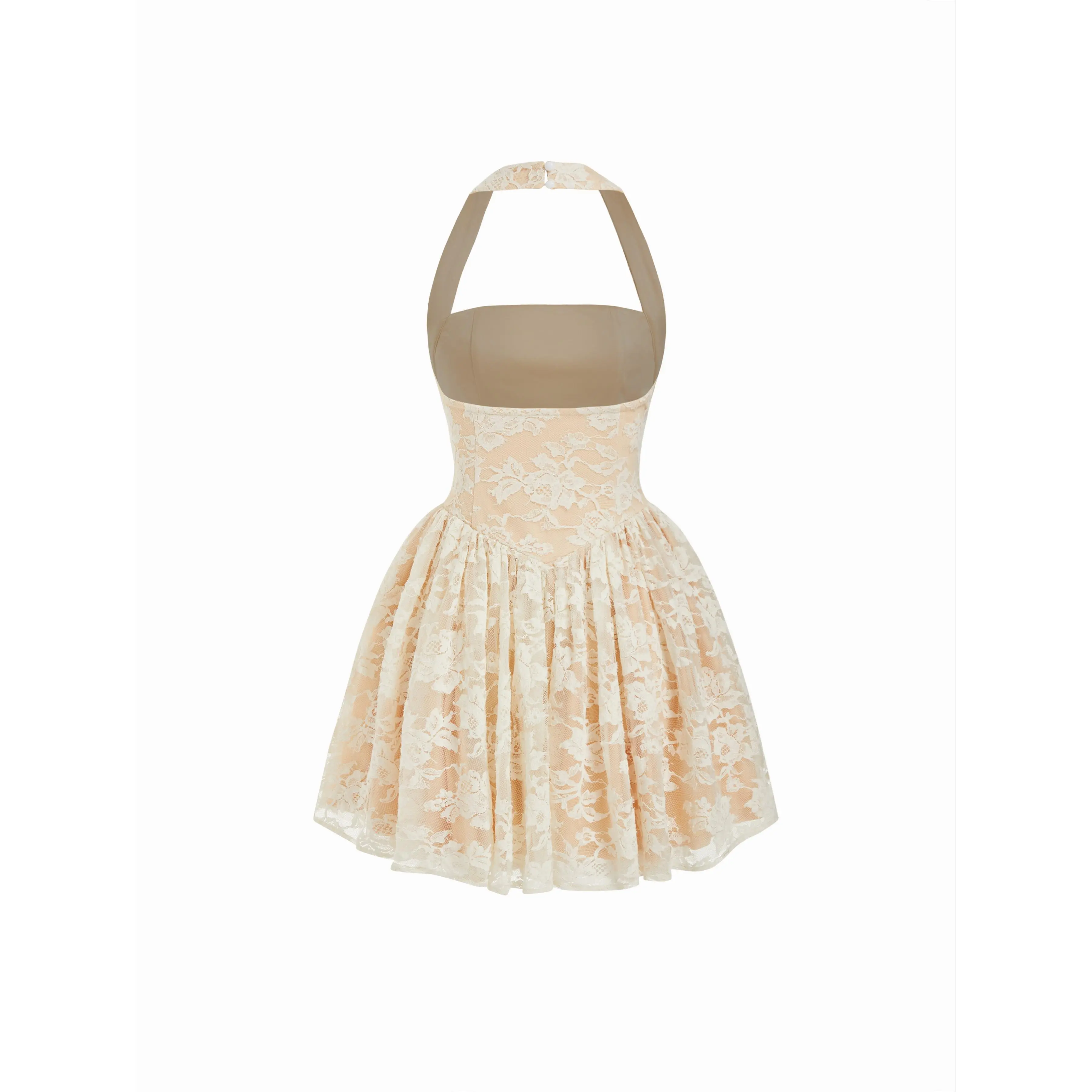 Cider Floral Lace Halter Neckline Ruffled Flared Mini Dress SwimWeek - TikTok Shop Cider Floral Lace Halter Neckline Ruffled Flared Mini Dress SwimWeek - TikTok Shop