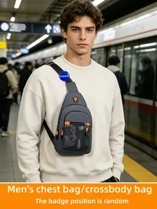 Men's Fashion Chest Bag, Single Shoulder Bag, Crossbody Bag, Trendy Front Backpack, Casual Shoulder Bag, Ideal for Travel and Outing