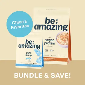 Chloe Trca's Favorites | Be Amazing Brown Sugar Oatmeal Vegan Protein + Sour Blue Gummy Pure Pump Bundle