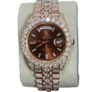 Moissanite Day-Date W/ Colored Dial (Branded Presentation)