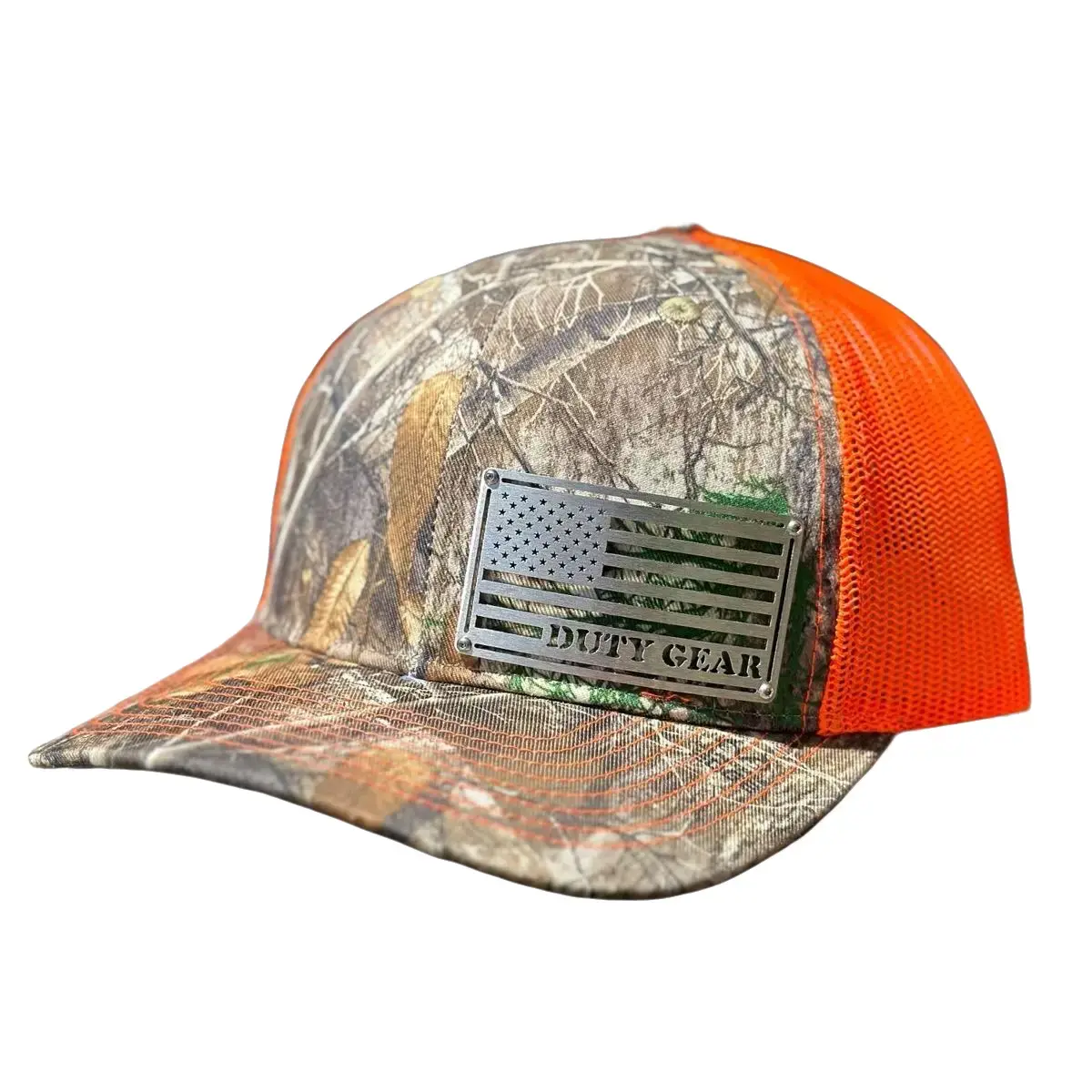 Realtree Camo Stainless Steel US Flag Hat for Men and Women