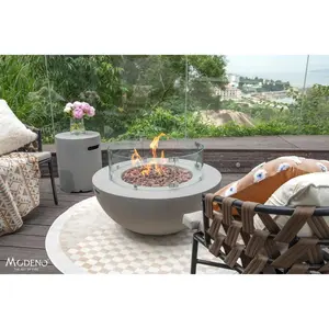 Roca 34” Concrete Fire Table
