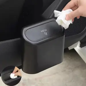 Car Trash Hanging Mini Vehicle Garbage Organization With Lid Multifunctional Folding Automotive Garbage Storage Box Car Supplie Car Trash Can Car Organization Supplies