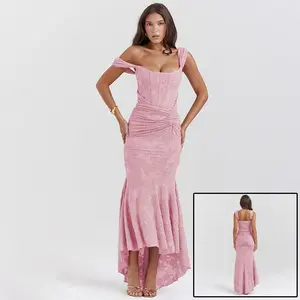 Mozision Off-shoulder Backless Sexy Evening Dress For Women Purple Sleeveless Strapless Ruched Bodycon Club Party Dress