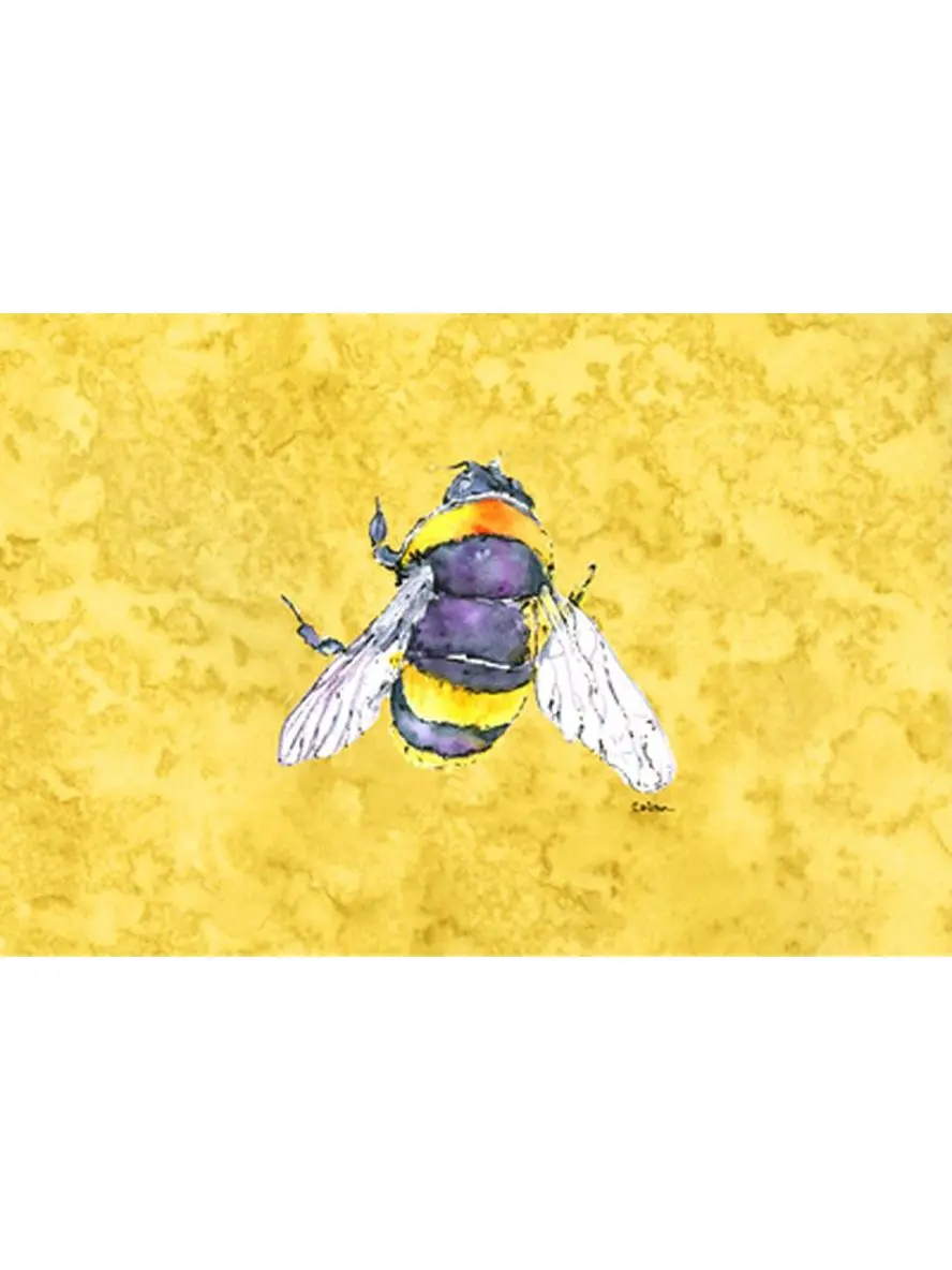 Bee On Yellow Fabric Placemat