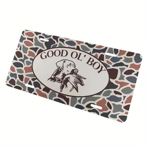 Good Boss (2) License Plate Aluminum Front Plate - 6X12 - Inch Polished Metal Standard Plate, Easy to Install, Decorative Use Only, Made in the USA