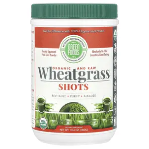 Green Foods Organic and Raw Wheatgrass Shots, 10.6 oz (300 g)