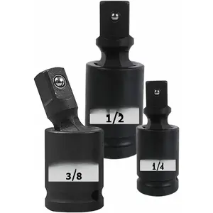 3 count Universal Joint Swivel Socket Adapter Set,1/4",3/8"& 1/2"Drivers,  Universal Joint,U-Joint Drive  Grad Wobble Socket Wrench Set,Full  Grade