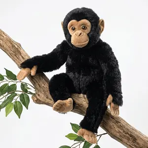 Viral Punch Monkey Chimpanzee Plush Toy — Ultra Soft, Realistic Black Chimp Stuffed Animal, Perfect for Cuddling, Room Decor, Gifting & Comfort for Kids and Adults Alike