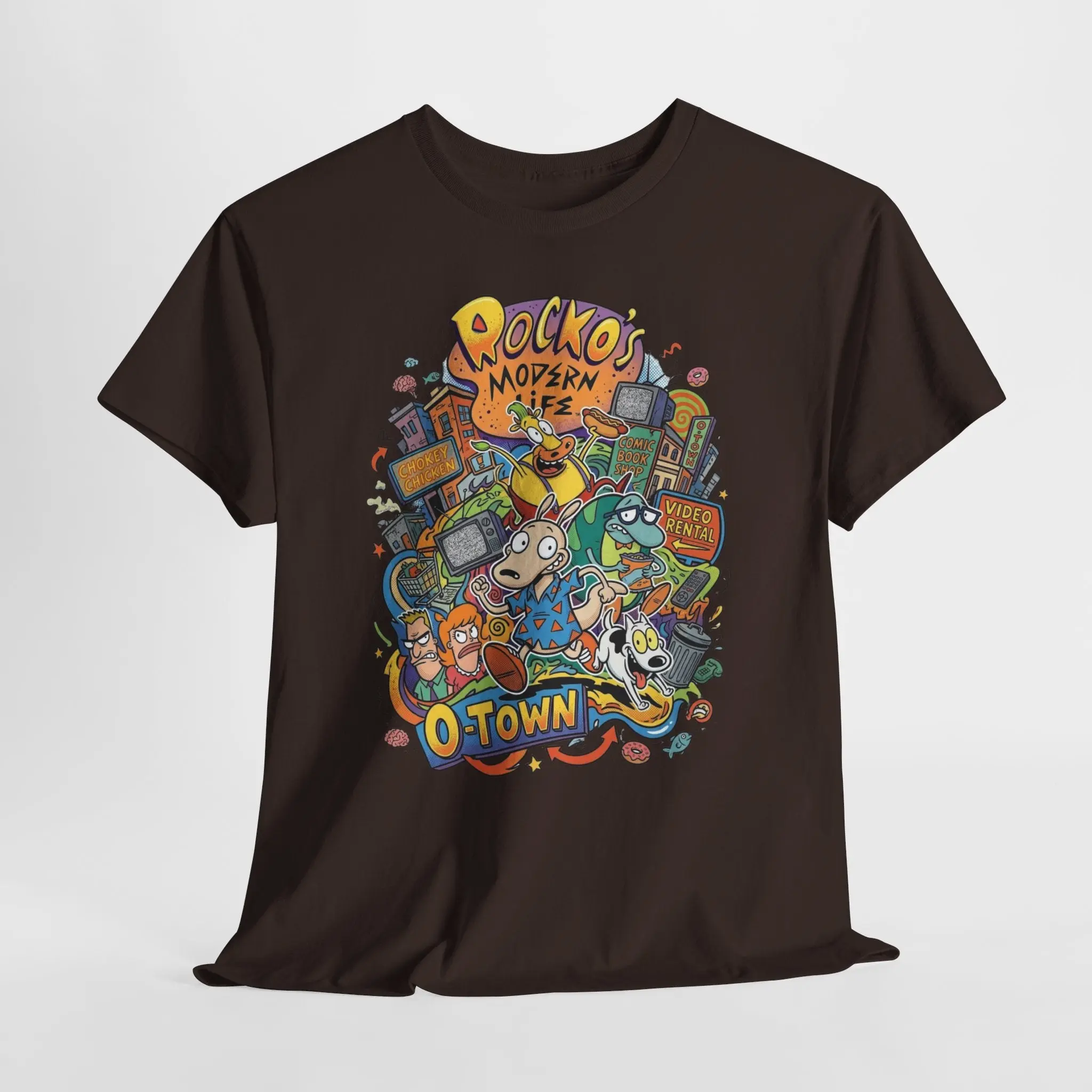 "Rocko's Modern Life: O-Town" Cartoon Retro T-Shirt