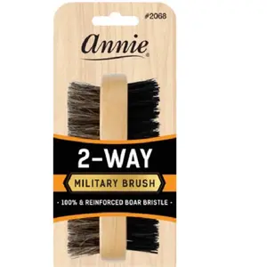 Annie Two Way Military Brush Boar Bristle Soft and Hard Haircare Durable hair brush