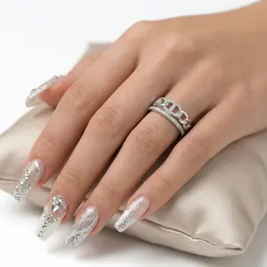 [AB084] Ring Real Silver 925  Zirconia Lab Mariner Design