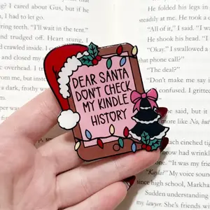 Bookish Christmas Kindle Grip Acrylic Phone Stand, Christmas Magnetic Popsocket, Winter Phone Holder for Phone or Kindle, Festive Phone Accessory grip cute sticky  phone  grip grip holder