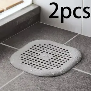 Silicone Sink Drain Cover, 2 Counts Anti-clogging Sink Drain Cover Drain Protector with Suction Cup, Bathroom Gadgets for Bathroom, Kitchen Sink