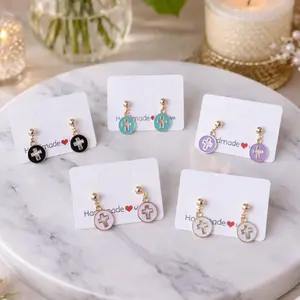 Handmade Cross Stud Earrings