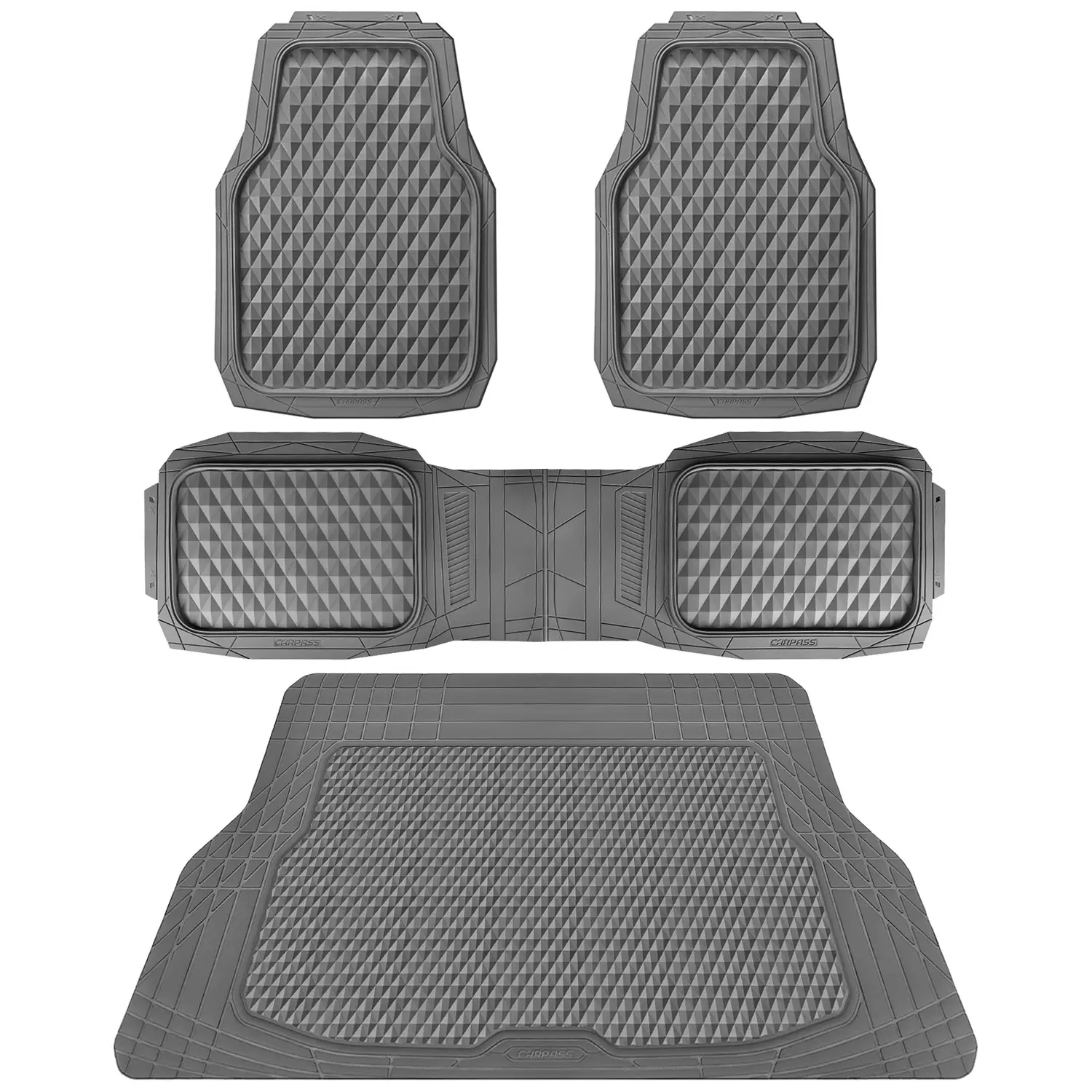 All Gray Rubber Car Mats&Cargo Liner