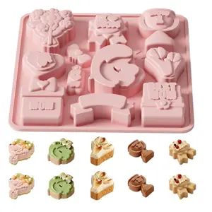1Pcs Mother's Day themed silicone mold for holiday baking, suitable for pregnancy parties, expectant mothers' celebrations, and creative designs for candy, chocolate, pudding, and cake