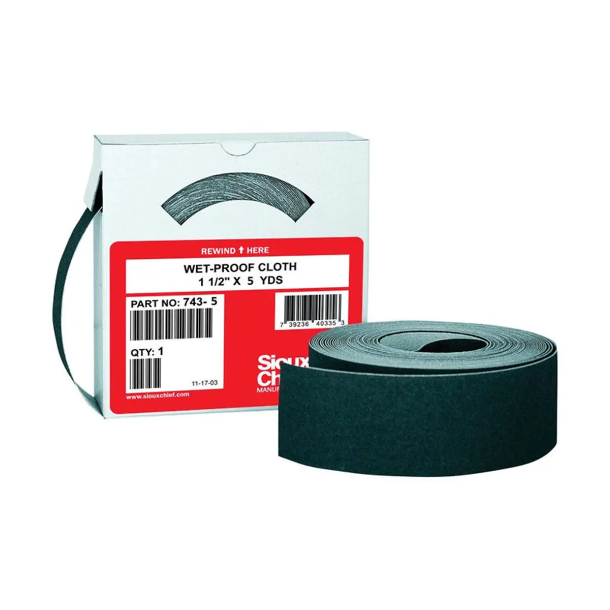 Sioux Chief  5 Yards x 1.5 in. 120 Grit Medium Wet Proof Sandpaper