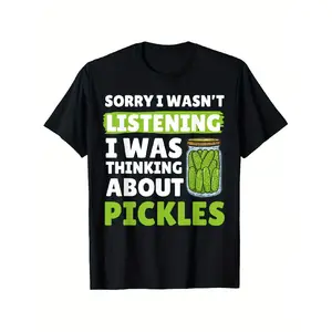 merch for men Pickle Design for Men Women Cucumber Dill Pickle Lover T-Shirt, Fashionable Cotton Men's T-shirt, Super Soft, Breathable, Moisture-absorbent, Men's Gift