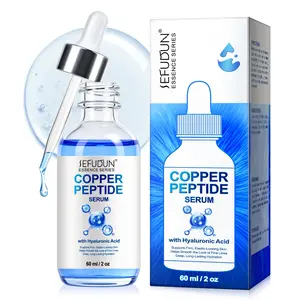 SEFUDUN 60ml Copper Peptide Serum, a facial skincare serum that firms and evens out skin tone while providing deep hydration—the secret to youthful-looking skin. Formulated with gentle ingredients, it is suitable for all skin types.