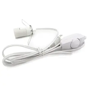 White Salt Lamp Electrical Cord w/ Dimmer Control