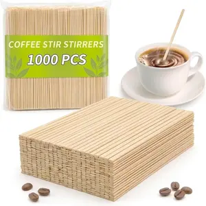 1000 count Coffee Stirrers -  Coffee Stir Sticks Disposable Hot Drink Beverage Stirring Swizzle Stir Sticks For Coffee Milk Juice   For Party Bar 5.5 Inch Square