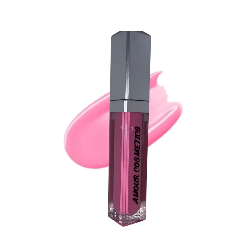 DOLL Pink Glossy Lipgloss - Shiny Smooth Finish with Playful Charm for Full Lips