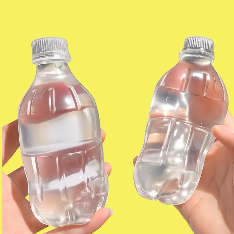 Clear Water Bottle Squishy, Crystal Clear Maltose Stress Ball, Slow Rising Sensory Fidget Toy, Soft Sugar Squeeze Toy, Anxiety Relief, Reusable Shapeable Toy