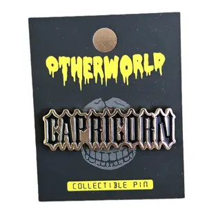 Capricorn Zodiac Soft Enamel Pin Premium Gloss Finish Durable Customizable Options for Hats Backpacks and More High-Quality Material 1 to 1.5 Size Single or Double Back Pieces