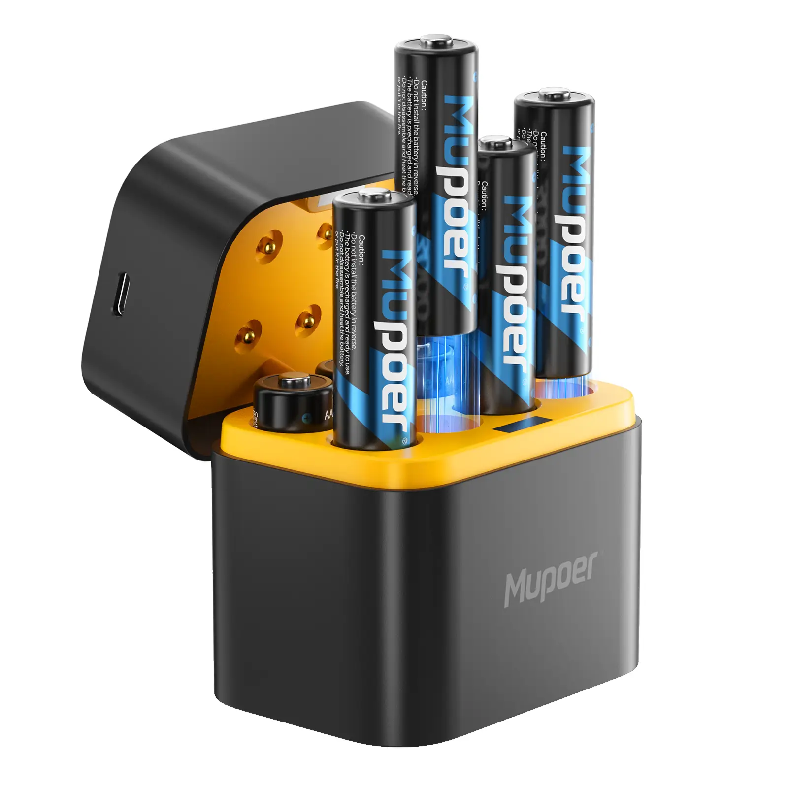 Rechargeable Lithium Batteries AA 8-Pack with Charger, 1.5V 3000mWh Double A Batteries, Long Lasting Rechargeable AA Li-ion Battery with Integrated Ch