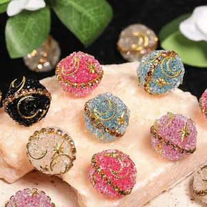 Star and moon-shaped rhinestone sugar beads, heavy-duty water diamond beads DIY mobile phone chain, string beads pen accessories