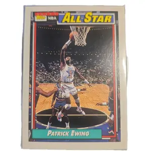 Topps 1992-93 NBA All-Star Patrick Ewing AS #121 Collectible Basketball Card Featuring Iconic Slam Dunk Moment