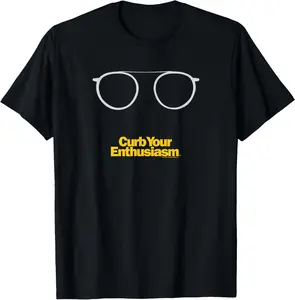 100% Cotton Curb Your Enthusiasm Glasses Adult T-Shirt