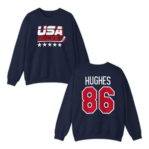 USA HOCKEY Jack Hughes #86 Sweatshirt, USA Hockey Sweatshirt, Ice Hockey Fan shirt, Unisex Crewneck Sweatshirt Womenswear Menswear